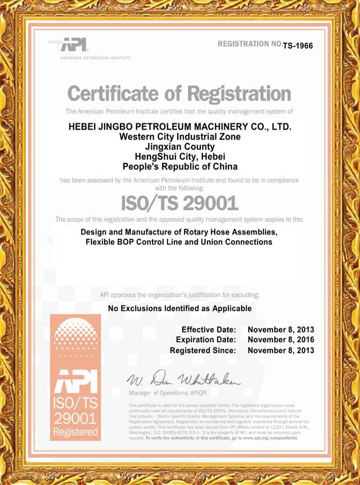 API ISO/TS 29001